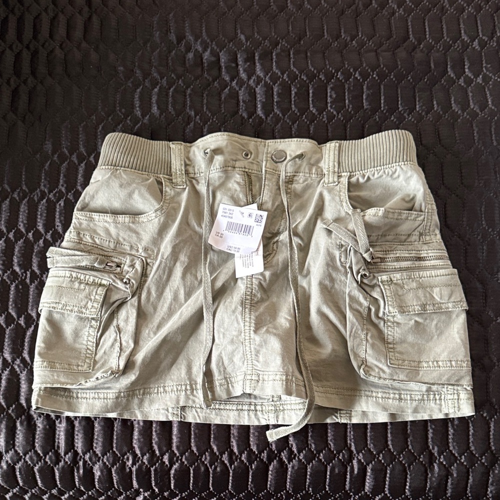 NWT Military Green Cargo Mini Skirt